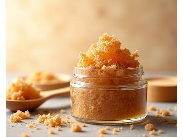 Natural sugar scrub for body exfoliation